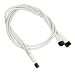 Produktbild Nanoxia 900400003 Adapter Cable – Adapter für Kabel (2 x 3-Pin Molex, 3-Pin Molex, männlich/weiblich, weiß)