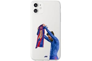 MYCASEFC Lionel Messi Calcio Cover per iPhone 12. Custodia da calcio per smartphone in silicone TPU trasparente, design di alta qualità.