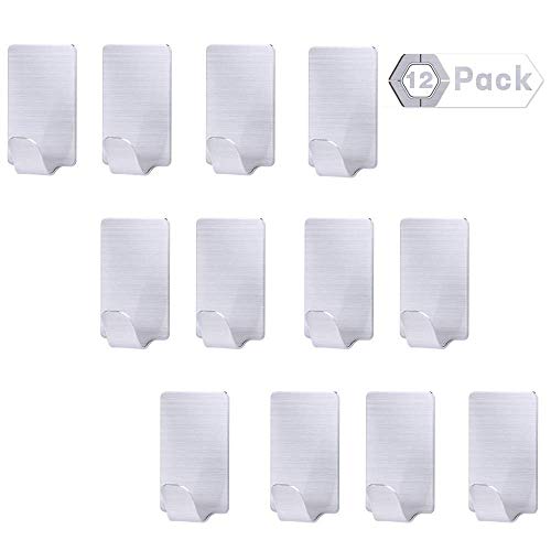 iToncs Selbstklebend Handtuchhaken 12 Stücke Edelstahl Klebehaken Wandhaken Kleiderhaken Ohne Bohren Haken Für Bad Toilette Küche iToncs Selbstklebend Handtuchhaken 12 Stücke Edelstahl Klebehaken Wandhaken Kleiderhaken Ohne Bohren Haken Für Bad Toilette Küche