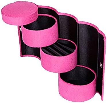 Gotobuyworld Three-Layer Mini Roll-up Snap Jewelry Storage Box Case Holder Organizer 13.5*7.5cm