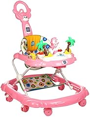 Mee Mee Simple Step Baby Walker with Parental Push Handle, Foot Mat & Stopper for Baby Boys & Baby Gir