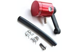 NEWLAND2019 CNC Universal Motorrad Vorderrad Bremsflüssigkeit Ölbehälter Hauptbremszylinder Für Honda Kawasaki Suzuki Yamaha Sport Bike Street Bike (Rot)