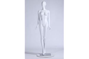 EUROHANDISPLAY eurohan Pantalla Schöne Abstracta Blanco Lacado Mate Maniquí abstrakter Cabezal Macho Hembra