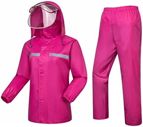 Zhhaijq Rain Suits Motorcycle Rain Wear Outdoor Waterproof Hooded Rain Jacket and Coats for Men Women