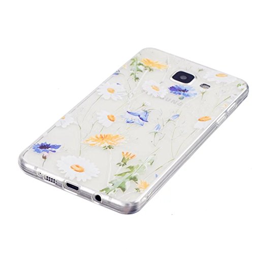 MUTOUREN TPU Case-für Samsung Galaxy A5 (2016) SM-A510F Schutzhülle/Hülle/Handyhülle-Silikon-Kasten-Abdeckungsschutz – Ultra dünn Durchsichtig Kristall Anti-scratch Drucken Handycover-Schön Blumen Bunt - 2