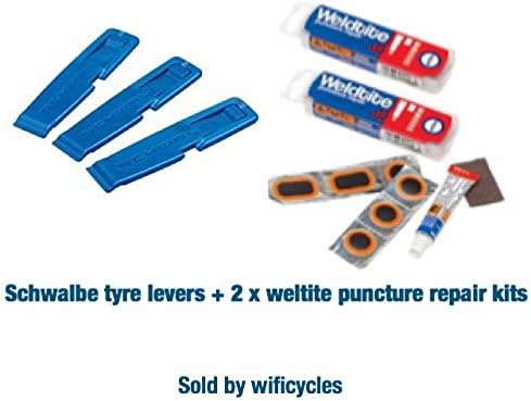 Schwalbe tyre levers plus 2 x Weltite puncture repair kits