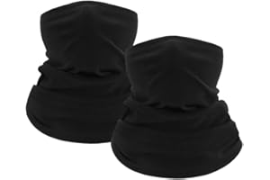 SDXCJY 2 Pieces Unisex Winter Neck Warmer Fleece Windproof Neck Gaiter,Winter Soft Thick Lining Scarf Tube Elastic Thermal Neck Gaiter,Outdoor face mask for Skiing Cycling Outdoor Sports.