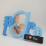 Giftgarden 10×15 Bilderrahmen mit Papa-Buchstabe blau - 6