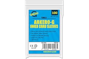 ‎ARKERO-G Arkero-G® 100 Precise Fit Inner Sleeves Small (japanische Größe) - durchsichtige Kartenhüllen speziell für Yu-Gi-Oh! Karten