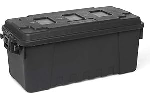 PLANO Sportsman'S Trunk Medium 64Ltr, Charcoal, Military-Grade Storage Box With Lid, Heavy Duty, Large, Camping &Amp; Army Storage Trunks, Perfect For Hunting, Paintball, Airsoft Or Home Storage