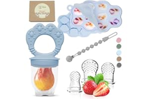 O'DOE Odoe Baby Popsicle Molds, Fruit Feeder & Freezer Tray | BPA-Free Food Grade Silicone | Easy-to-Clean Baby Food Freezer Trays | Teething Pacifier for Homemade Healthy Snacks