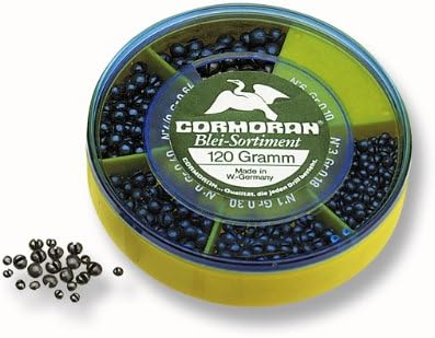 Cormoran Split Shot Assortment Fine, 0.10 gram To 0.64 gram, 120 gram, 81-40120