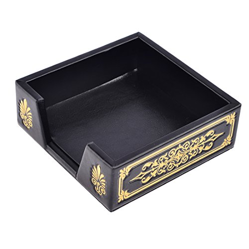 FOKOM 6er Untersetzer Untersatz Tasse Matte Coaster Cup Mat mit Halter-Schwarz - 7