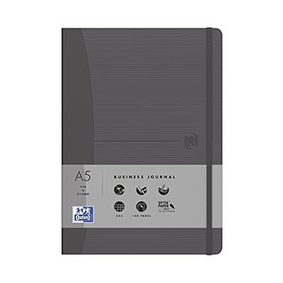 Oxford Office Signature 400053157 Carnet de note A5 144 pages Gris Quadrillé 5X5