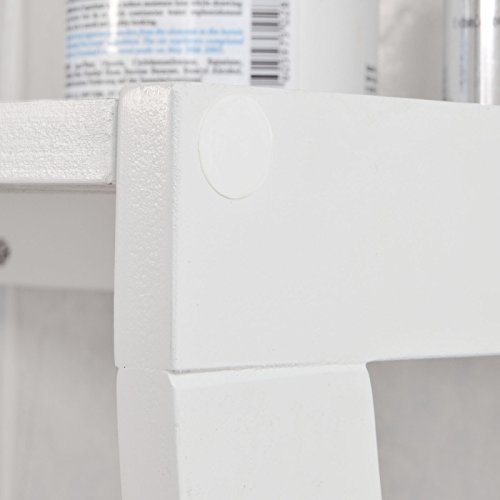 SoBuy® Wandregal,Handtuchregal,Handtuchhalter zur Wandmontage mit 3 Stangen, weiß, FRG47-W - 6