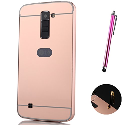Funda Espejo para LG K10 2016 Aluminio Metal Carcasa Color Rosado reviews Funda Espejo para LG K10 2016 Aluminio Metal Carcasa Color Rosado