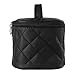 Discoball Lady Women Large Capacity Cosmetic Makeup Toiletry Travel Wash Bag Holder Mirror Case Organizer( Black grid pattern design)