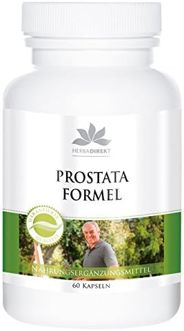 Prostate Formula with Zinc + Selenium + Serenoa repens + Beta-sitosterol + Lycopene - 60 Capsules | HERBADIREKT by Warnke Vitalstoffe