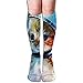 Produktbild tianjianzulinyouxiangongsi Astronaut Cat In Space Design Elastic Blend Long Socks Compression Knee High Socks (50cm) for Sports