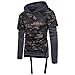 Produktbild Herren Kapuzenpullover Camouflage Btruely Männer Hoodie Pullover Langarm Mantel Männer Hooded Sweatshirt Outwear (M, Grau)