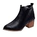 Produktbild Sannysis Stiefeletten Damen Elegant Damenmode Vintage Low Heel Starke Ferse Short Boot Ankle Booties Stiefel Schuhe