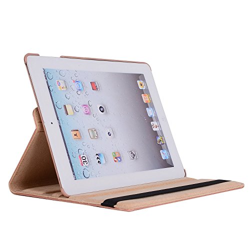 WindTeco Neu iPad 9.7 Zoll 2017 / iPad Air 2 / iPad Air Hülle – 360 Grad Rotierende Stand Smart Cover Case Schutzhülle Tasche Etui mit Auto Schlaf / Wach Funktion für Apple New iPad 9.7 inch 2017 Modell / iPad Air 2 2014 Modell / iPad Air 2013 Modell Tablet, Rosa - 3