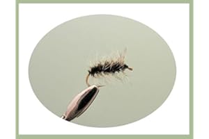 TROUTFLIES UK DRY FLIES Griffiths Gnat Dry Trout Flies, 12 pack Mixed Size 14/16/18, For Fly Fishing