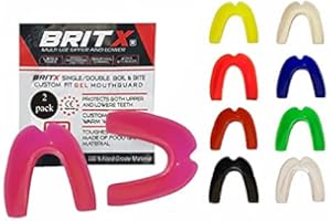 BRITX 2 Pack Night Sleep Well Gel Gum Shield Dental Clear Gel Mouth Guard Night Teeth Grinding Snoring Mouth Guard - 2pcs/Pack (Black)