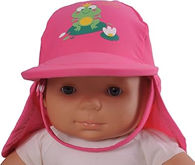 Piwapee - Casquette Lycra Anti UV UPF50+ modèle légionnaire Rainette (3-6M)