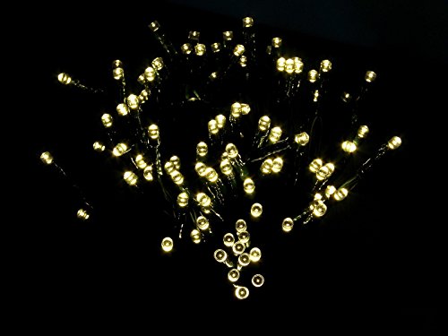 Esky 55ft 17M 100er LED Solar Lichterkette für Garten, Outdoor, Weihnachten, Party, Hochzeit, Warmweiß Lichtfarbe - 3