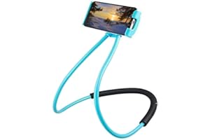 Moxamo Soporte para teléfono móvil Inteligente, Flexible 360 Grados de rotación del Soporte del móvil, Universal Brazo Largo Mesa Soporte Movil Perezoso de Múltiples Funciones (Azul)