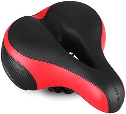 Premium Thick Bike Gel Seat Cushion Cover, Large Exercise Bike Seat Cushion - Wide Gel Soft Pad, Most Comfortable Bicycle Saddle Pad for Spin Class or Outdoor Biking