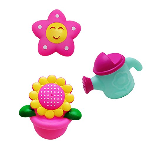 Gazechimp 3 Stück Baby Badespielzeug (Sonnenblume Gießkanne Squirter) Wasserspielzeug