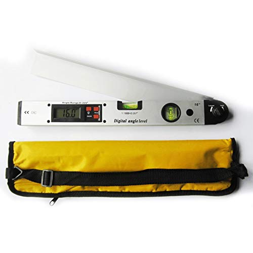 Preisvergleich Produktbild fengwen66 225-Grad-Digital-Winkel-Winkel-Winkel... Aluminiumlegierung Winkelmesser (Silber)