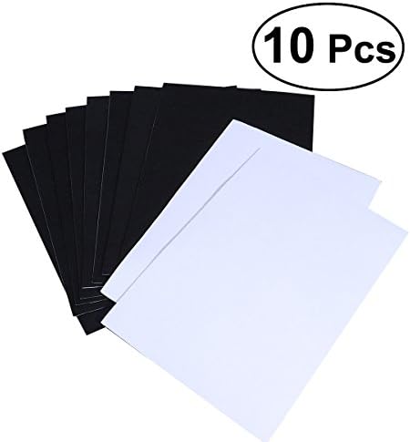 rosenice Multi-Purpose Self Adhesive Felt 10 Sheets of Kraft Paper to Make Art and Crafts (Black)