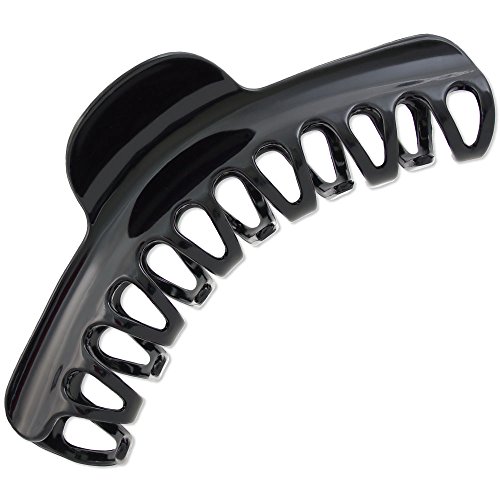 Ebuni | Long Jolie 13cm French Hair Claw - Black