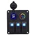 Produktbild TurnRaise Boot Auto Switch Panel 3 Gang mit USB steckdose und voltmeter