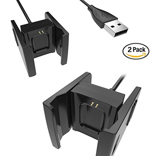 Ladegeräte USB-Kabel für Fitbit Charge 2 Wireless-Aktivität, AFUNTA im 2er-Pack Ersatz Aufladen Smart-Watch-Ladekabel - 2