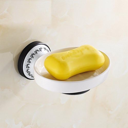Bathroom Accessories Soap Dishes ,Full copper Retro style white color round base Wall-mounted Soap dish, Bathroom Toilet Soap Dish