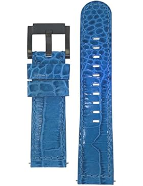 TW Steel Marc Coblen Armband Uhrenband Uhrenarmband Leder 22 MM Kroko Blau LB_BL_K_B