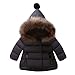 Produktbild Baby Bekleidung Vovotrade Nette Hooded Baby Outwear Kinder Daunenjacke Mantel Herbst Winter Warm Kinder Kleidung (Size:12 Monate, Schwarz)