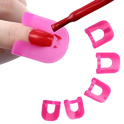 Saingace® 26pcs Nail Polish Glue Model Spill Proof Manicure Protector Tools+ 1 PC French Manicure Stickers