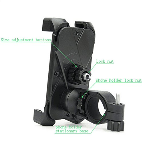 Universal Anti-Shake Fahrrad Handyhalterung, Kenove Anti-Rutsch Universal Handy Halterung Outdoor Fahrradhalterung Fahrrad Lenker 360° Drehbare Handyhalterung Handy GPS Halter für iPhone 5 5S 6 6s 7 Samsung S3 S4 S5 S6 S7 Edge Sony Huawei HTC LG Motorola - 6