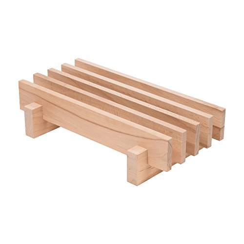 Holzsysteme24 05053 Schneidebrettaufsteller für Pizzabretter oder Schneidebretter, Kernbuche