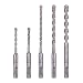 Produktbild SDS-plus Bohrerset, Tacklife ADC01C 5-tlg Hammerbohrer-Set| Bohrersatz| Bohrer-Bit-Set, Hartmetall Bits, runder Schaft, für Beton,Granit, Stein, für Bohrhammer und Schlag-Bohrmaschine, in Kunststoffbox