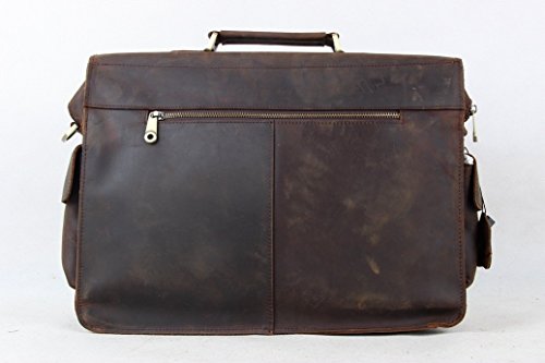 Jellybean Gorilla 14“ VINTAGE ECHT AKTENTASCHE AUS LEDER, KURIERTASCHE, LAPTOP TASCHE - 4