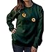 Produktbild Oliviavan Damen Langarm Katzentop Applique Hoodie Kapuzenshirt Oversize Langarmshirts Oberteile T Shirt Pullover Shirts Bluse Tuniken Nettes Tiermuster Studentenkleidung
