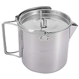 Cantidad de capacidad: 0.7L XZANTE Cámping Cocinar La Caldera Colgar El Pote 1.2L de Acero Inoxidable Vajilla Al Aire Libre Utensilios de Cocina para Picnics Al Aire Libre Barbacoa Portátil