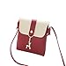 Produktbild Rovinci Frauen Umhängetasche Vintage kleine Hirsch Anhänger PU Leder Crossbody Handtasche Damenhandtasche Beuteltote Handtaschen Unterarmtasche Cross-Body Taschen Schultertasche Umhängetasche Schulterbeutel Magnetverschluss (Rot)