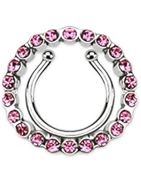 Paula & Fritz® Fake Brustwarzenpiercing Clip aus Edelstahl Chirurgenstahl 316L...